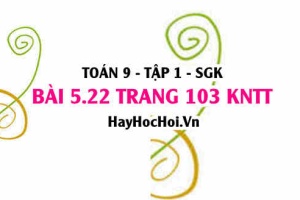 Bài 5.22 Toán 9 tập 1 SGK Kết nối tri thức